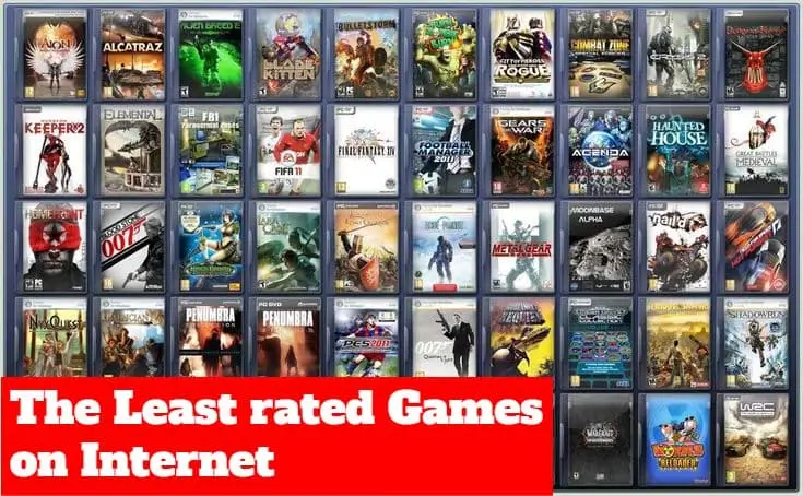 which is the least popular game?